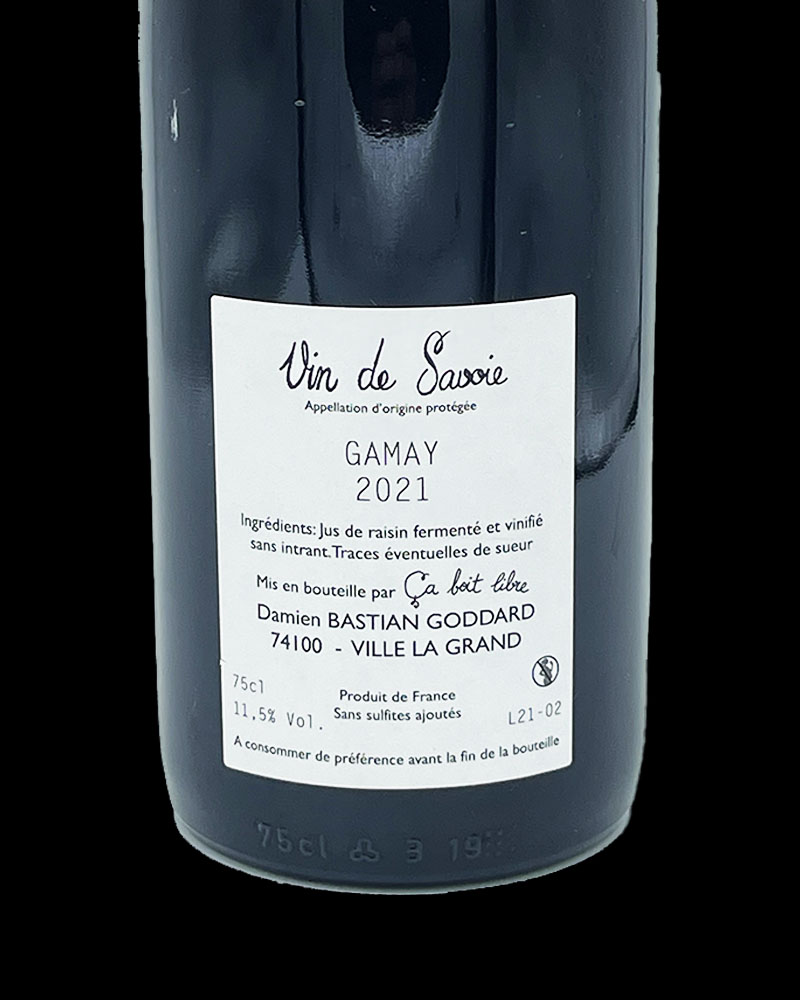 Acheter Vin de Savoie Ton rouge d'élevage Domaine Ca boit libre 2021 (lot:  6046)